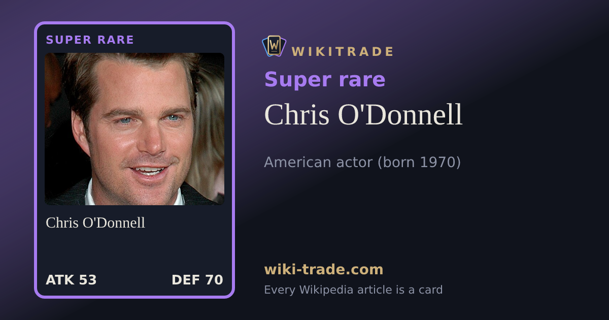 Chris O'Donnell — Super rare card