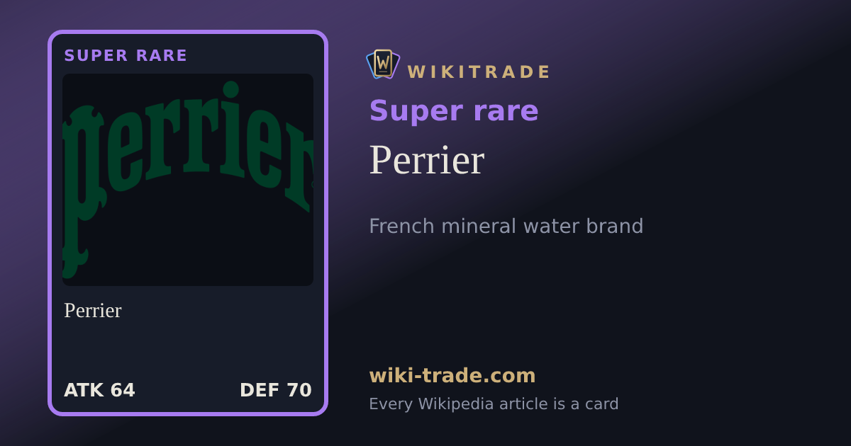Perrier — Super rare card