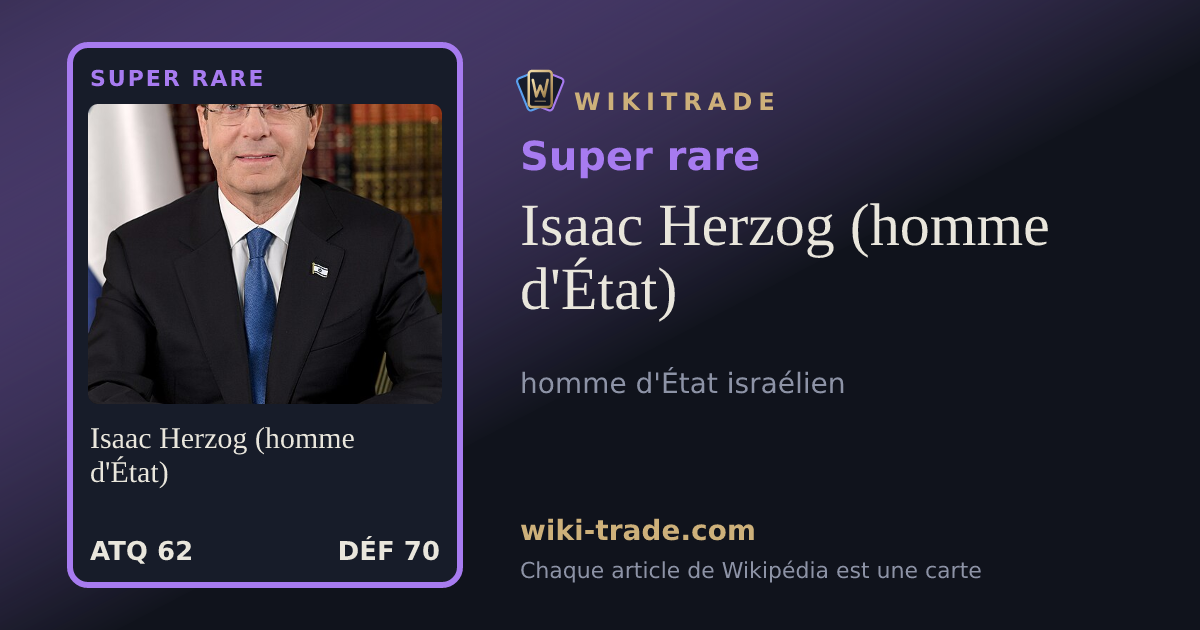 Isaac Herzog (homme d'État) — carte Super rare