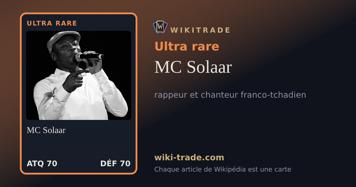 MC Solaar — carte Ultra rare