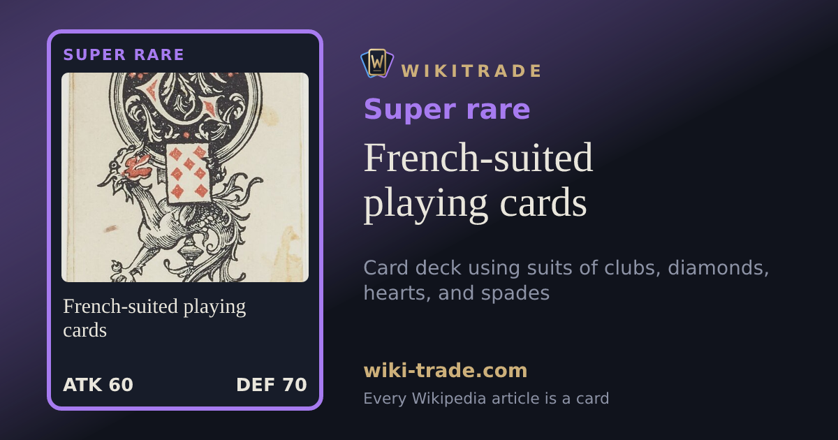 French-suited playing cards — Super rare card