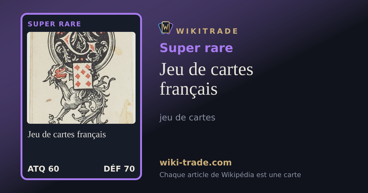 Jeu de cartes français — carte Super rare