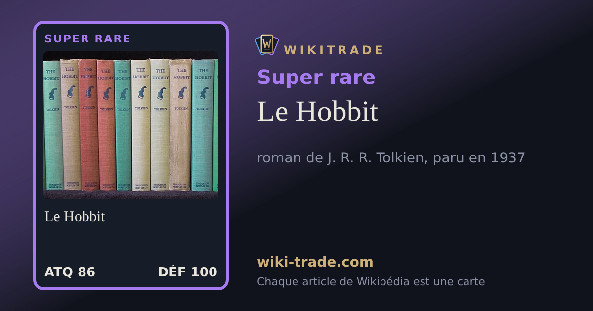 Le Hobbit — carte Super rare