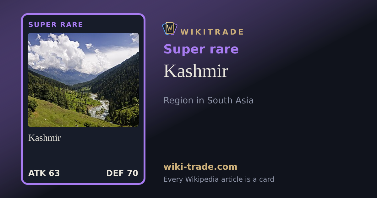 Kashmir — Super rare card