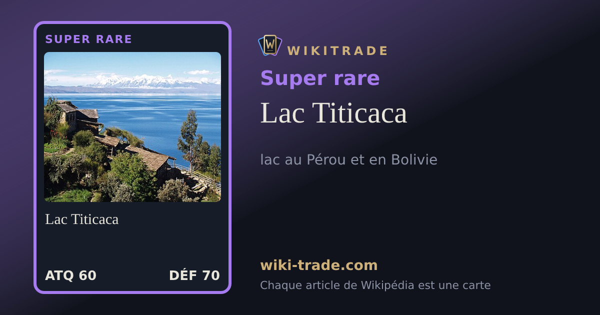 Lac Titicaca — carte Super rare