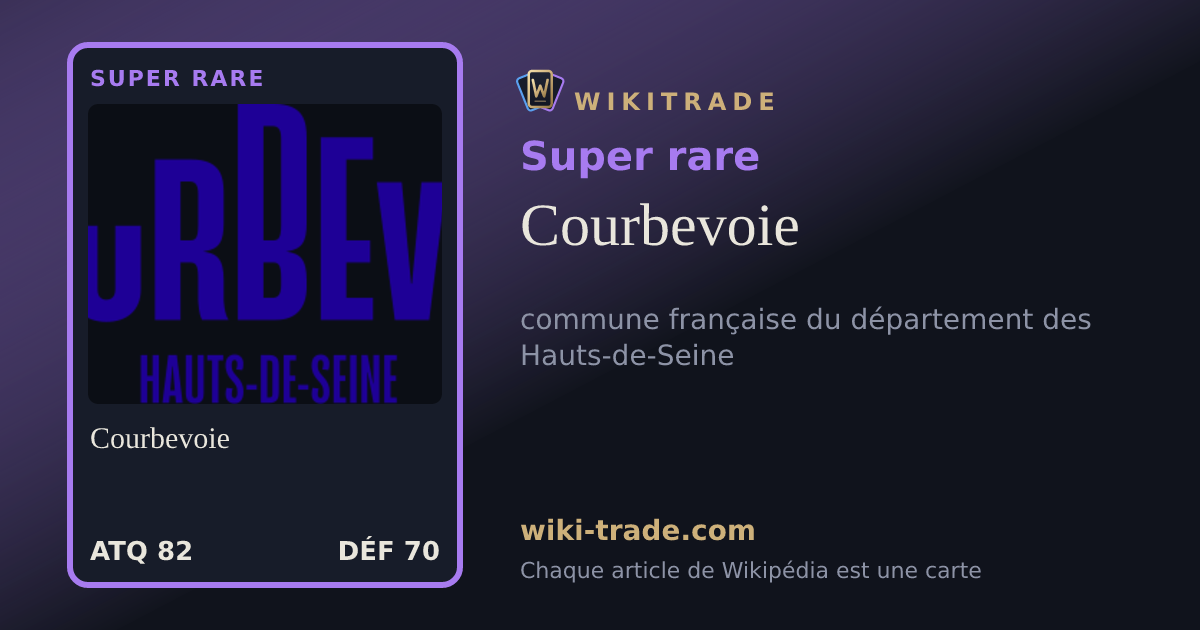 Courbevoie — carte Super rare