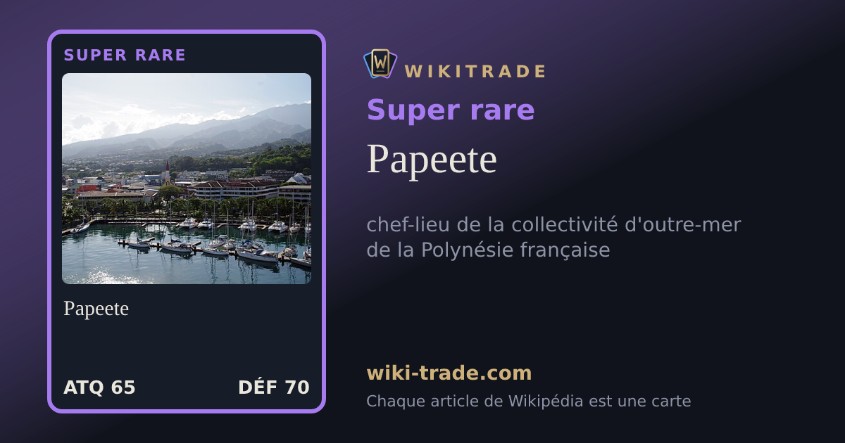 Papeete — carte Super rare