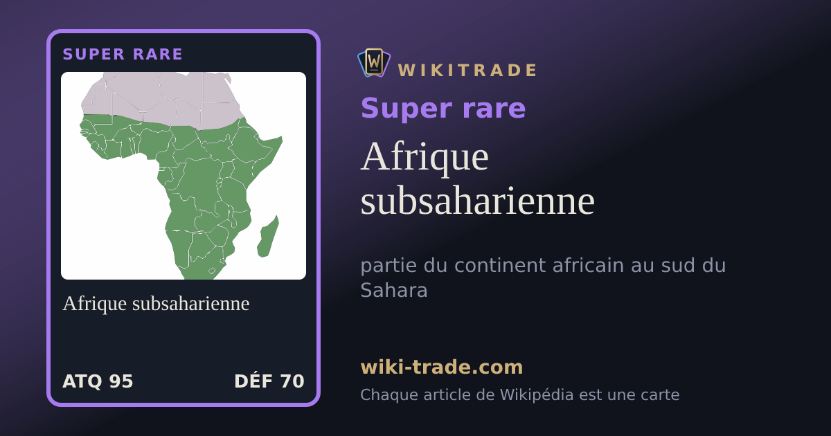 Afrique subsaharienne — carte Super rare