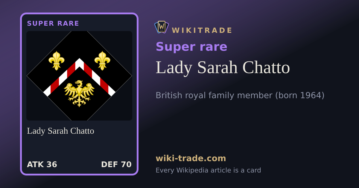 Lady Sarah Chatto — Super rare card