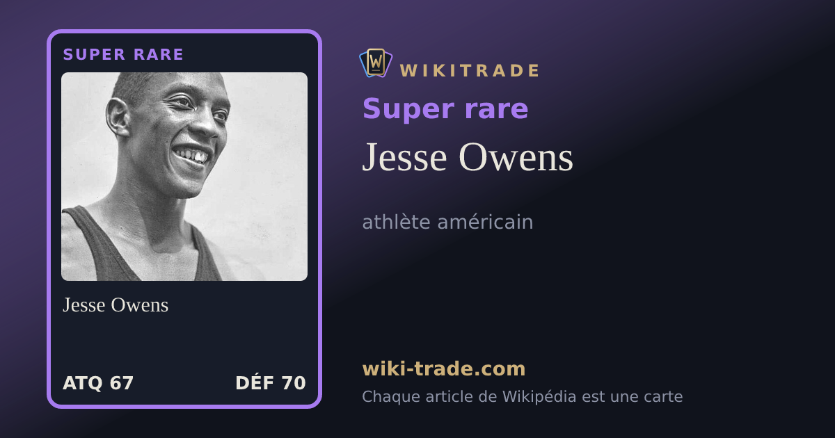 Jesse Owens — carte Super rare