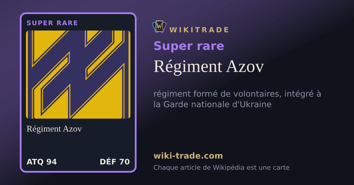 Régiment Azov — carte Super rare
