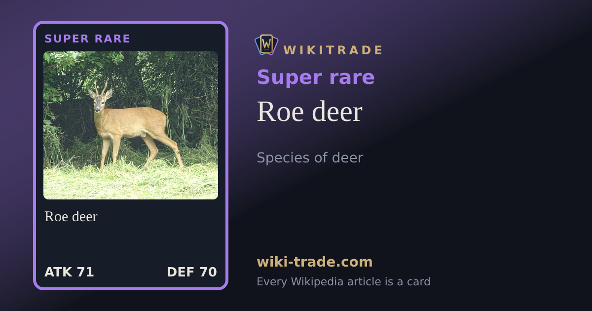 Roe deer — Super rare card