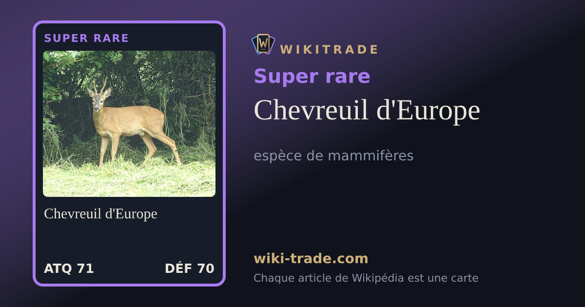Chevreuil d'Europe — carte Super rare