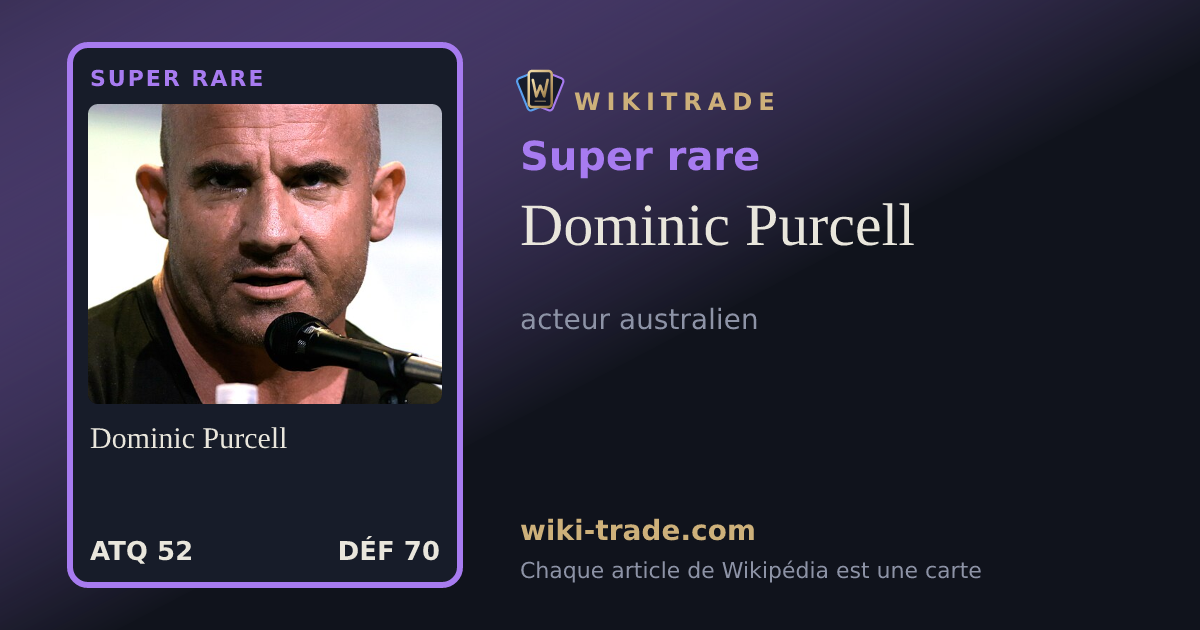 Dominic Purcell — carte Super rare