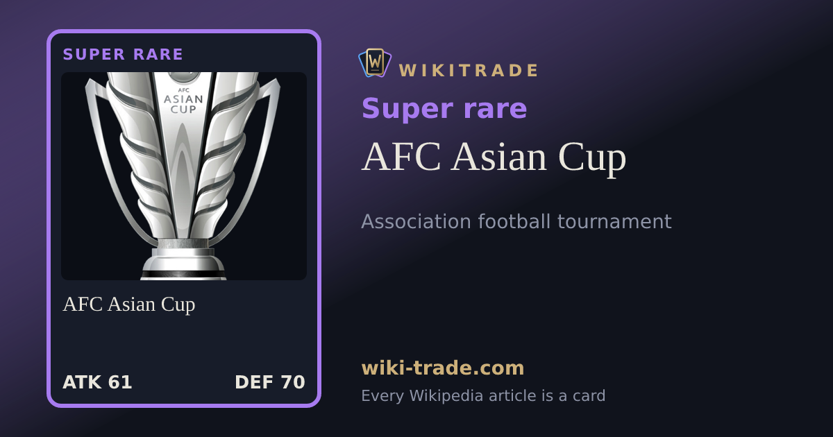 AFC Asian Cup — Super rare card