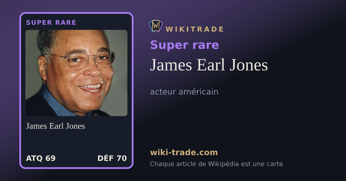 James Earl Jones — carte Super rare
