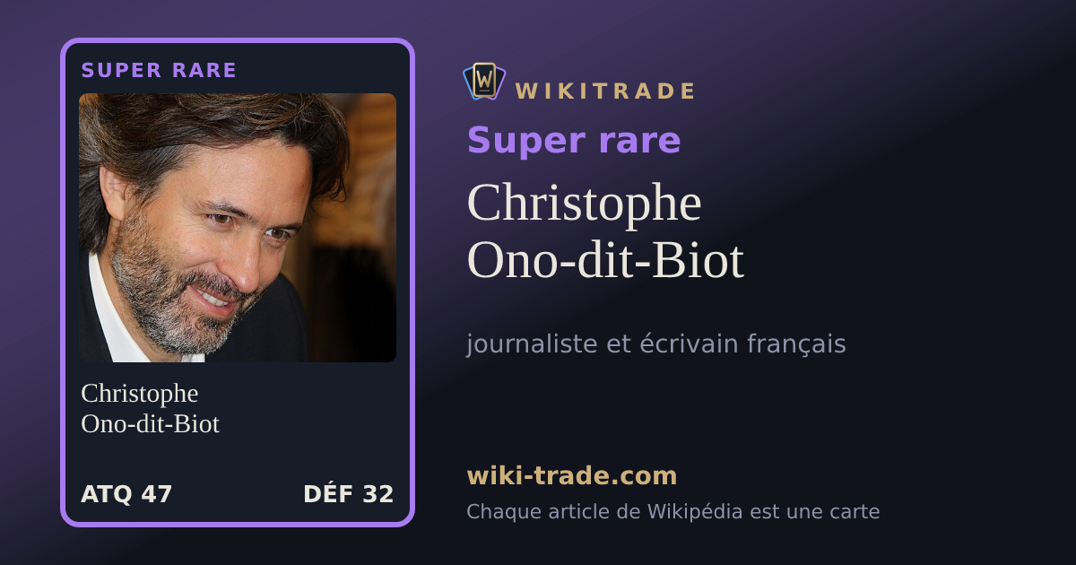 Christophe Ono-dit-Biot — carte Super rare