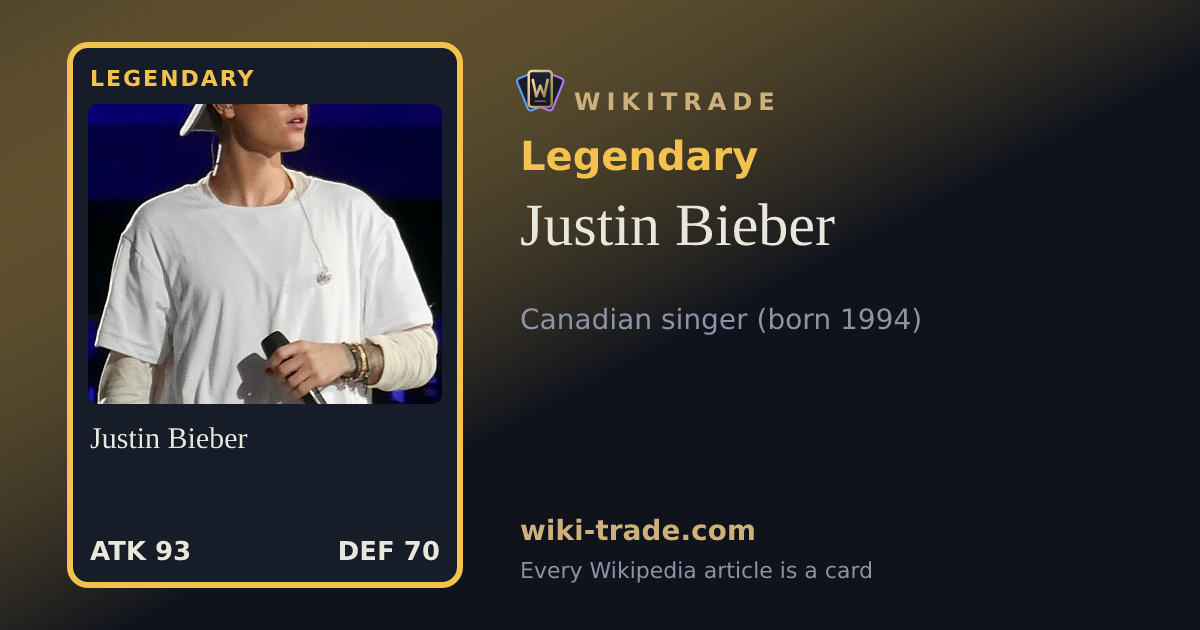 Justin Bieber — Legendary card