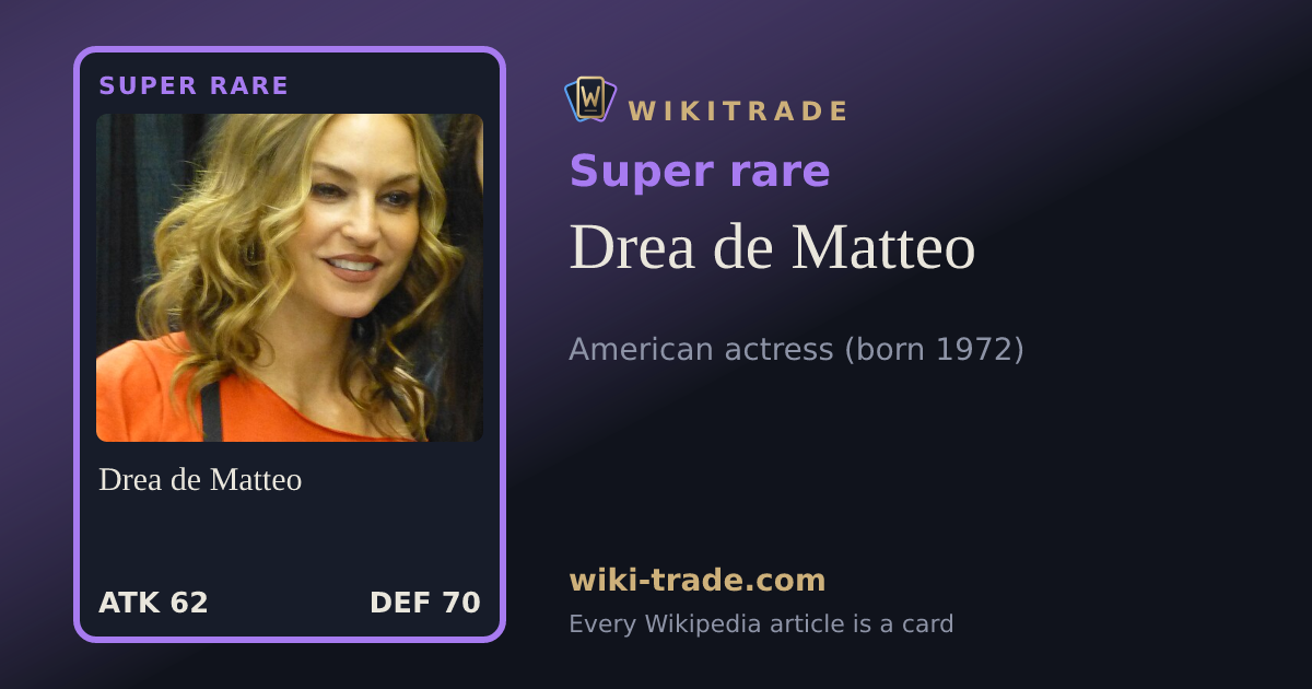 Drea de Matteo — Super rare card