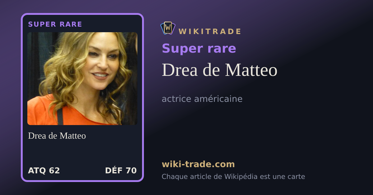 Drea de Matteo — carte Super rare