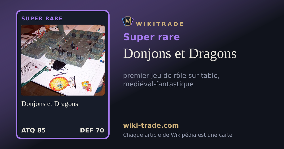 Donjons et Dragons — carte Super rare