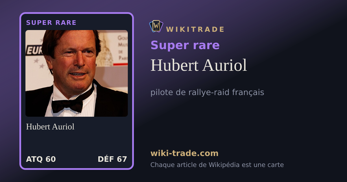 Hubert Auriol — carte Super rare