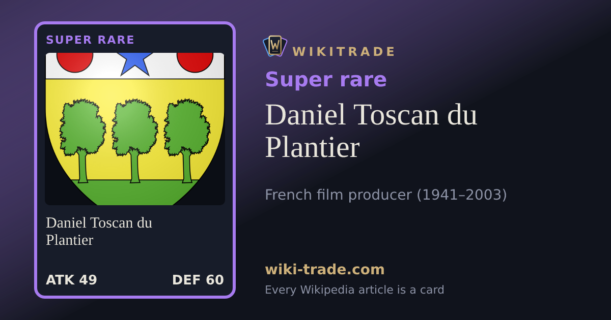 Daniel Toscan du Plantier — Super rare card