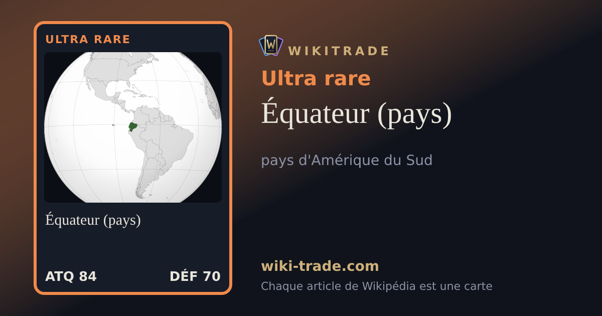 Équateur (pays) — carte Ultra rare