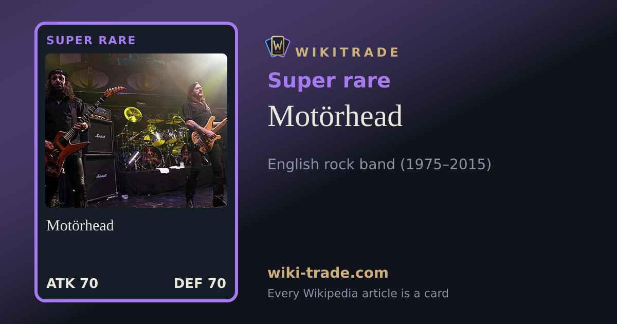 Motörhead — Super rare card