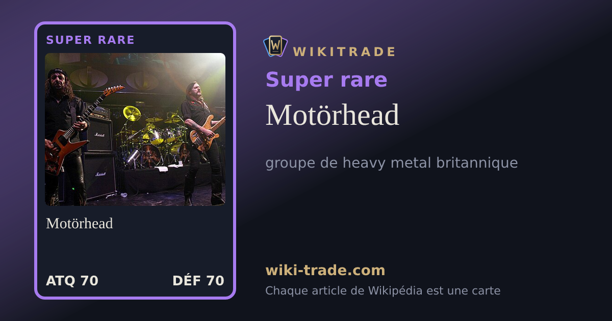 Motörhead — carte Super rare