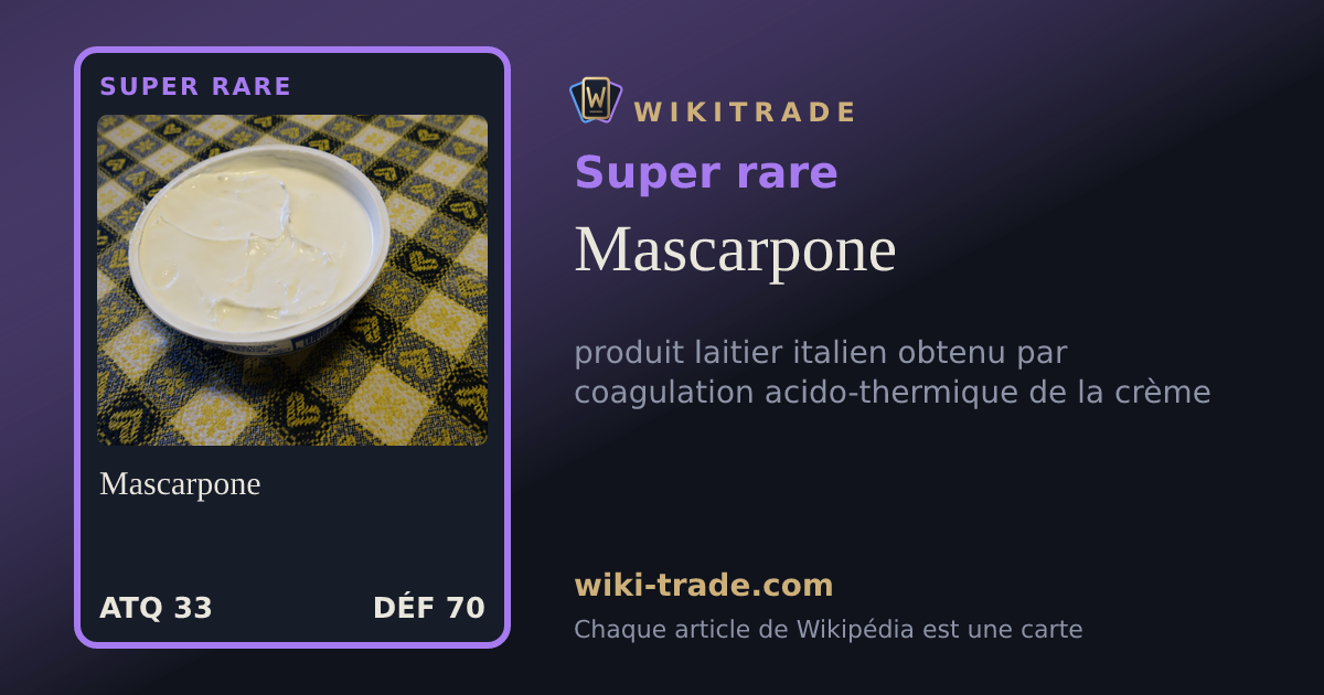 Mascarpone — carte Super rare