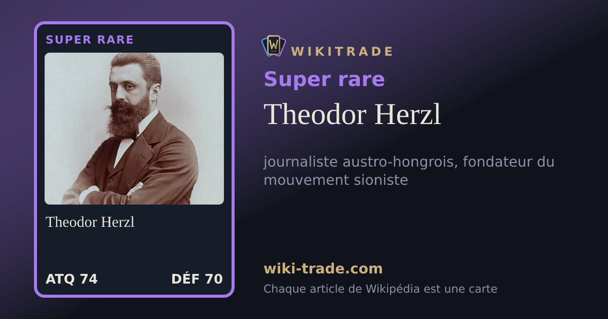 Theodor Herzl — carte Super rare