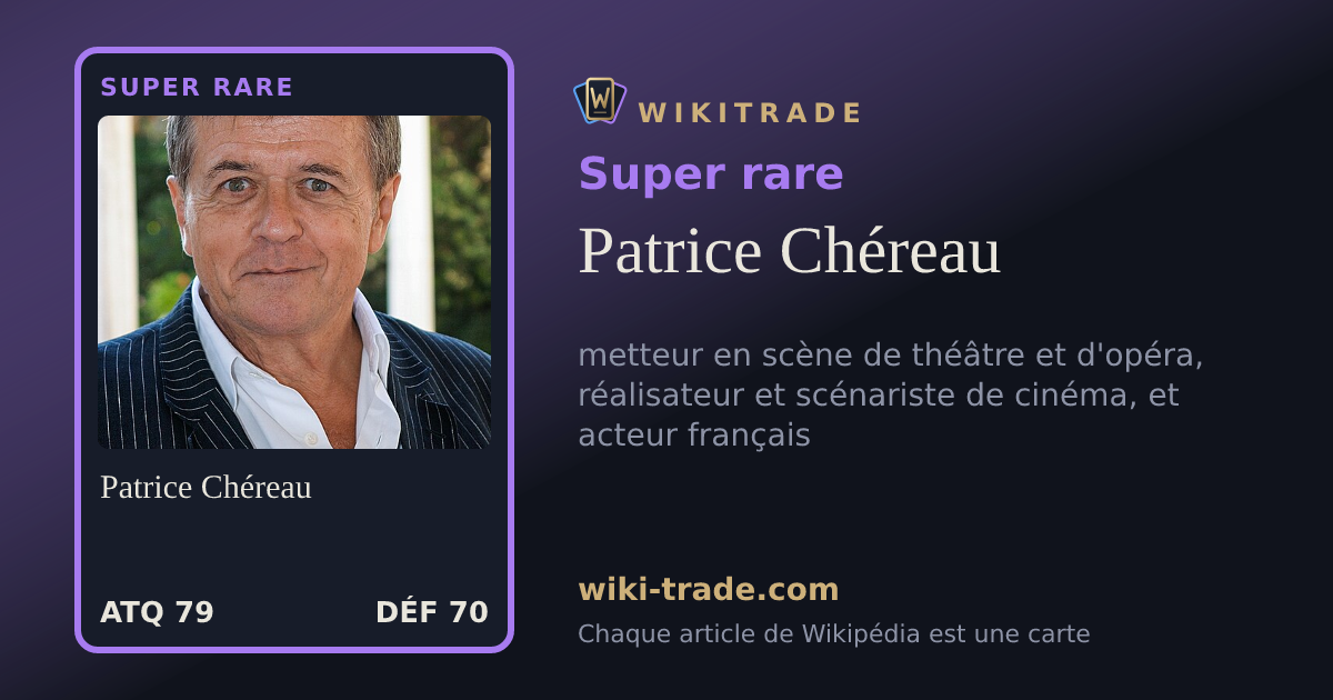 Patrice Chéreau — carte Super rare