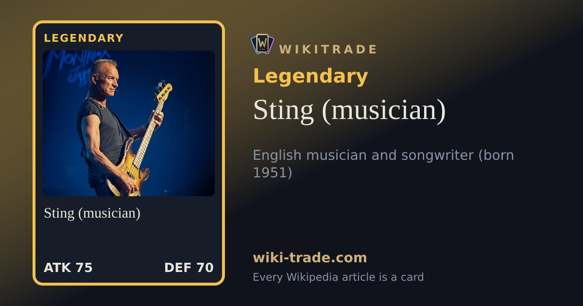Sting (musician) — Legendary card
