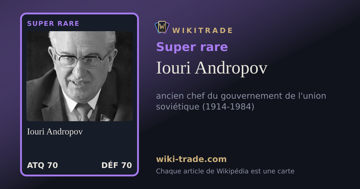 Iouri Andropov — carte Super rare