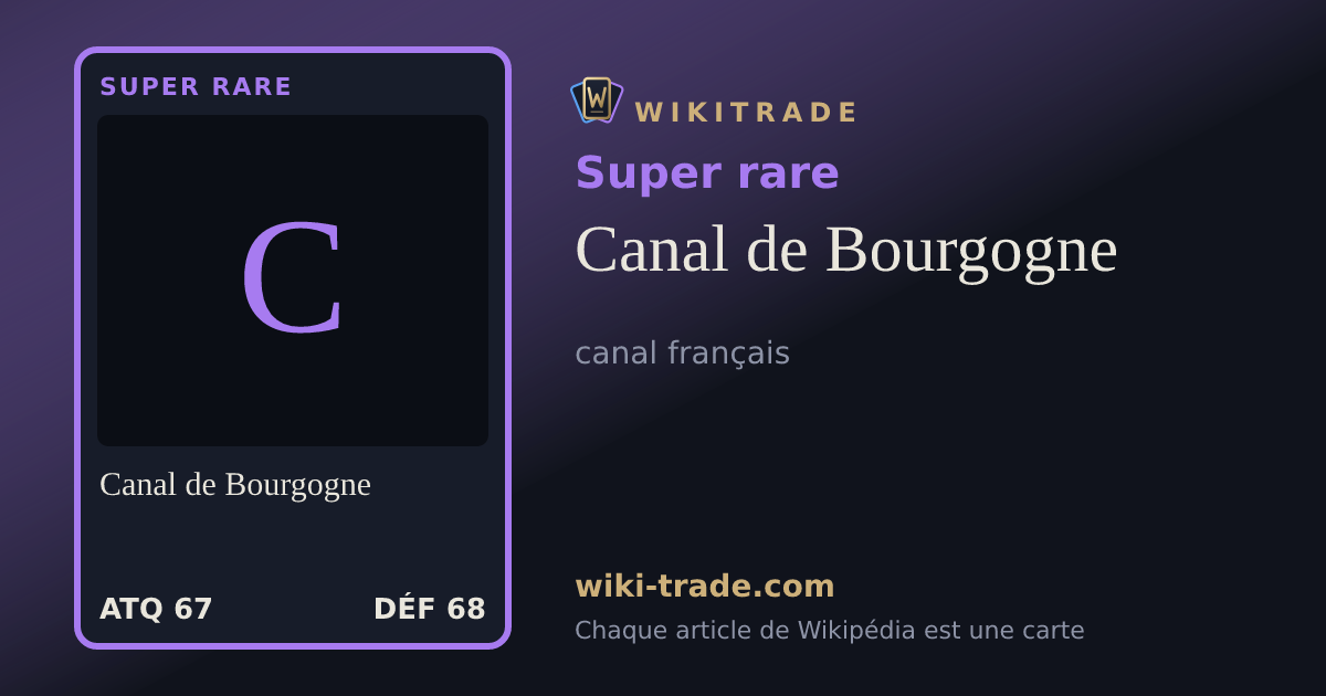 Canal de Bourgogne — carte Super rare