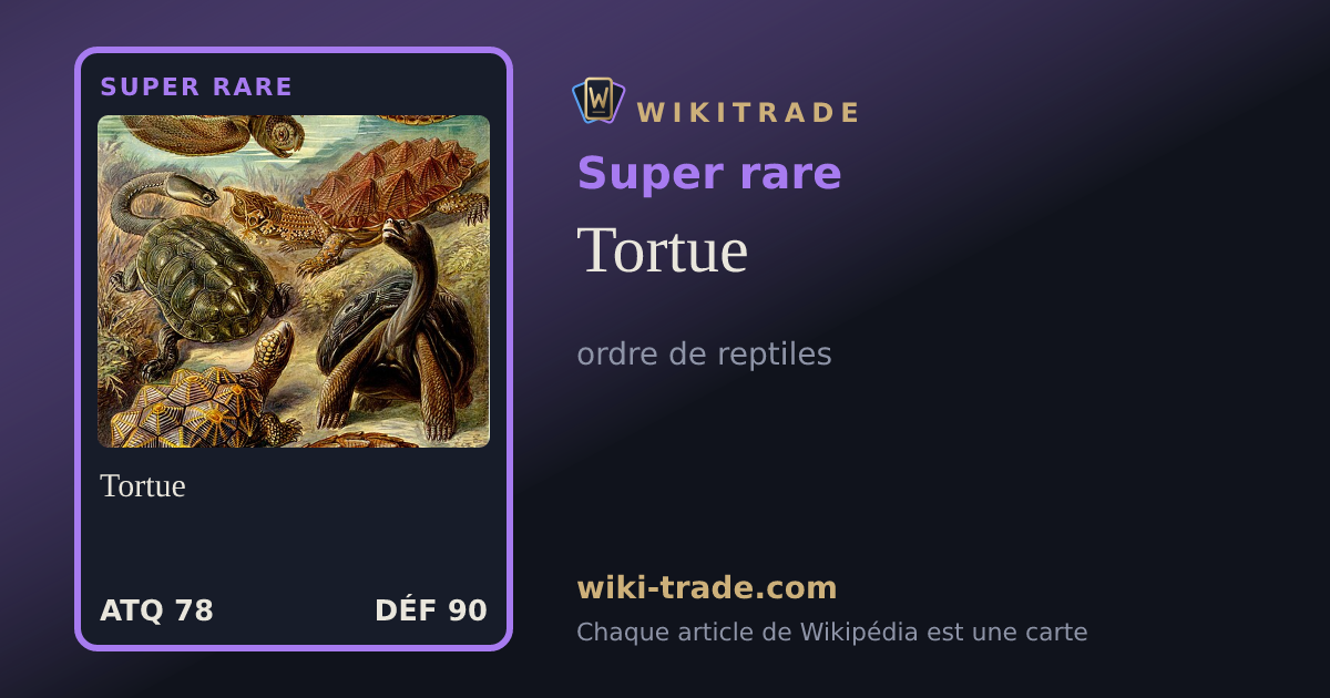 Tortue — carte Super rare