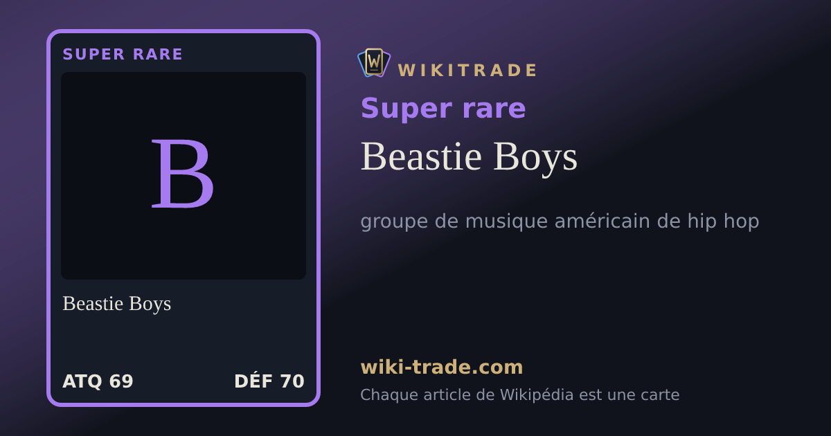 Beastie Boys — carte Super rare