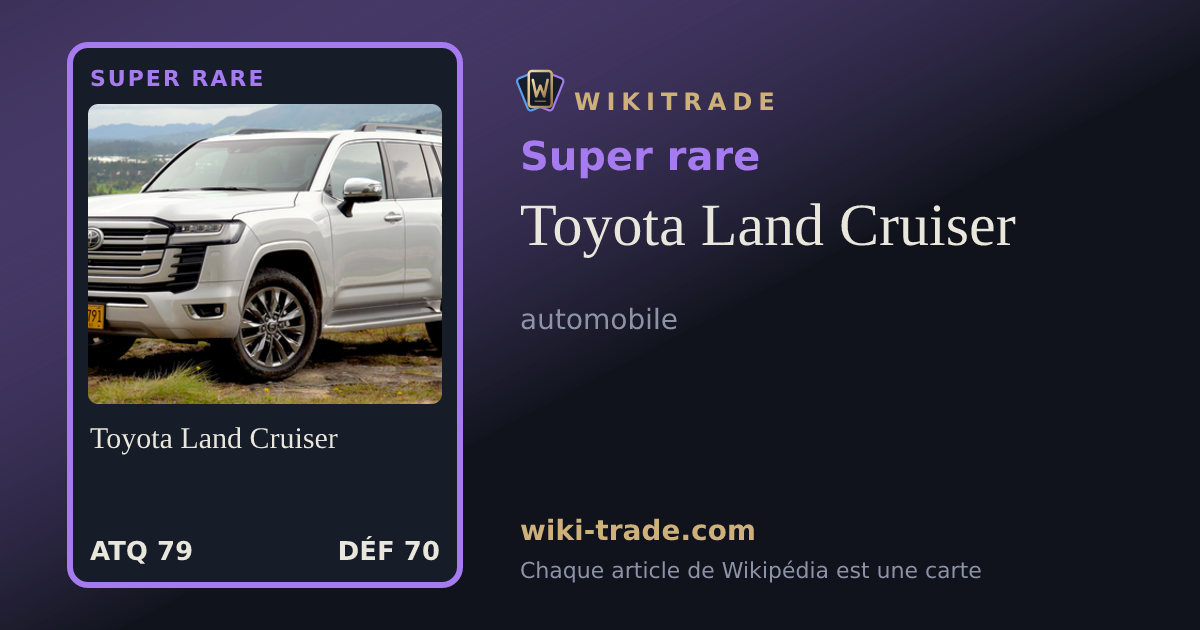 Toyota Land Cruiser — carte Super rare