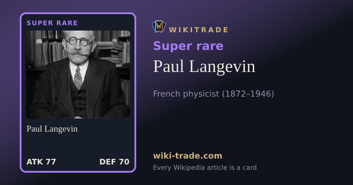 Paul Langevin — Super rare card