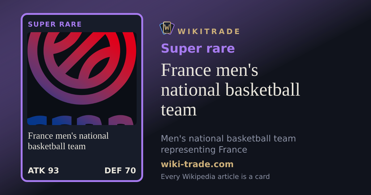 France men's national basketball team — Super rare card