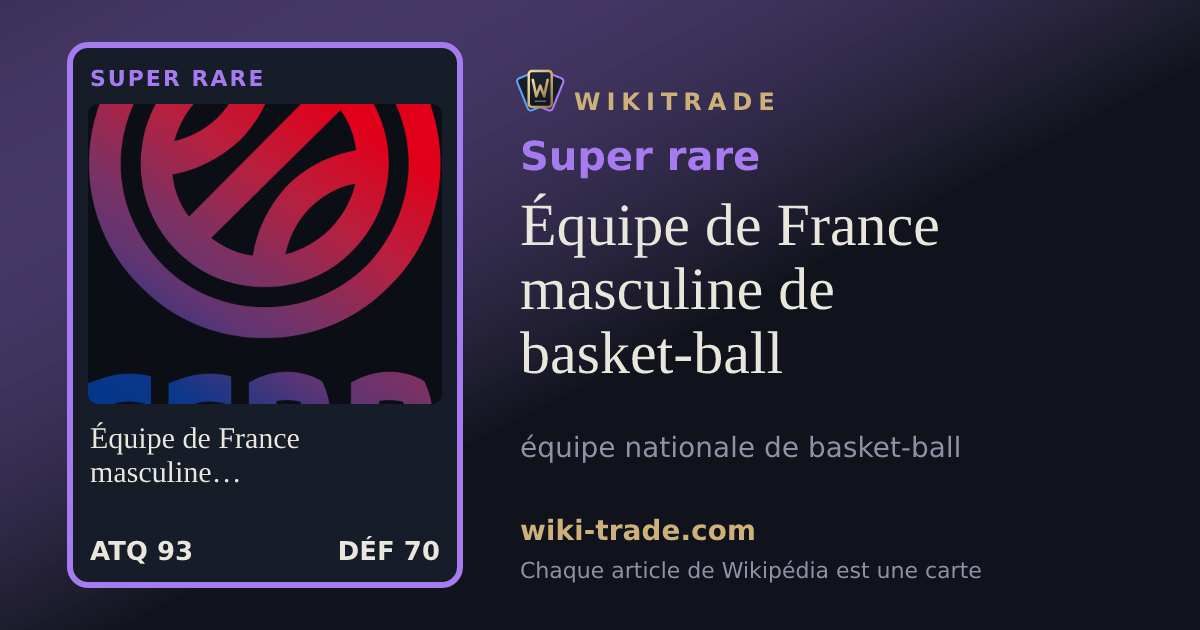 Équipe de France masculine de basket-ball — carte Super rare