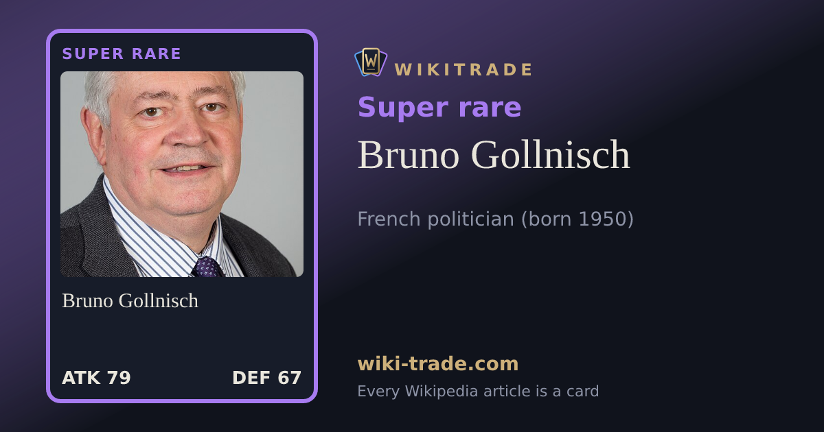 Bruno Gollnisch — Super rare card