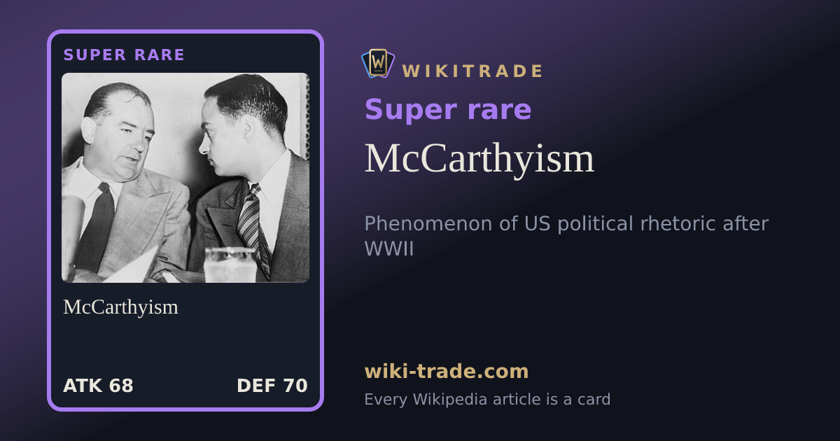 McCarthyism — Super rare card
