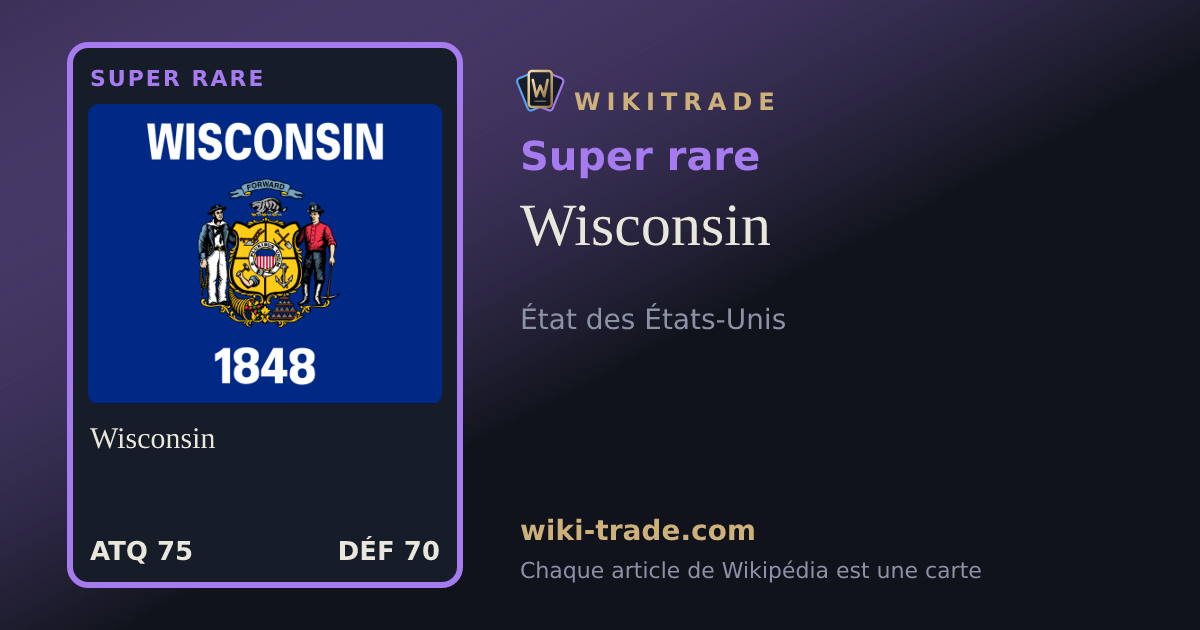 Wisconsin — carte Super rare