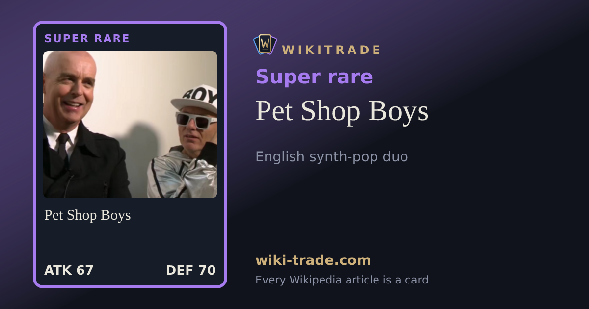 Pet Shop Boys — Super rare card