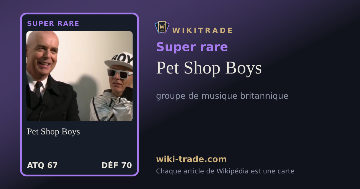 Pet Shop Boys — carte Super rare