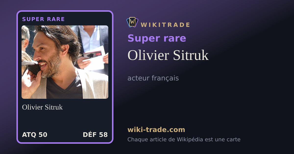 Olivier Sitruk — carte Super rare