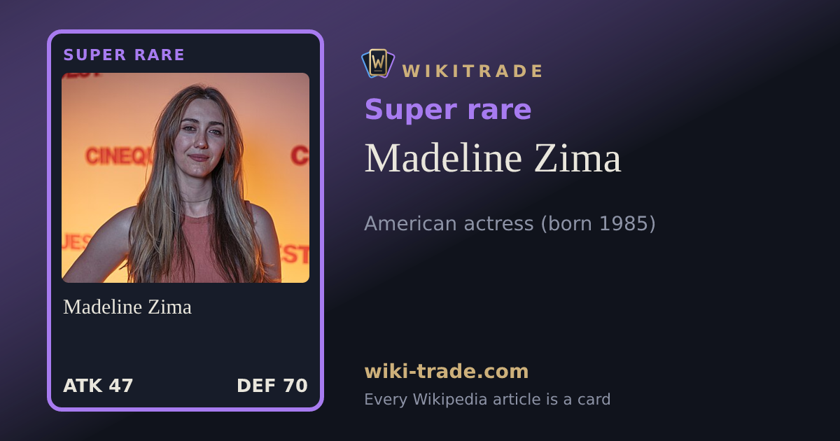 Madeline Zima — Super rare card