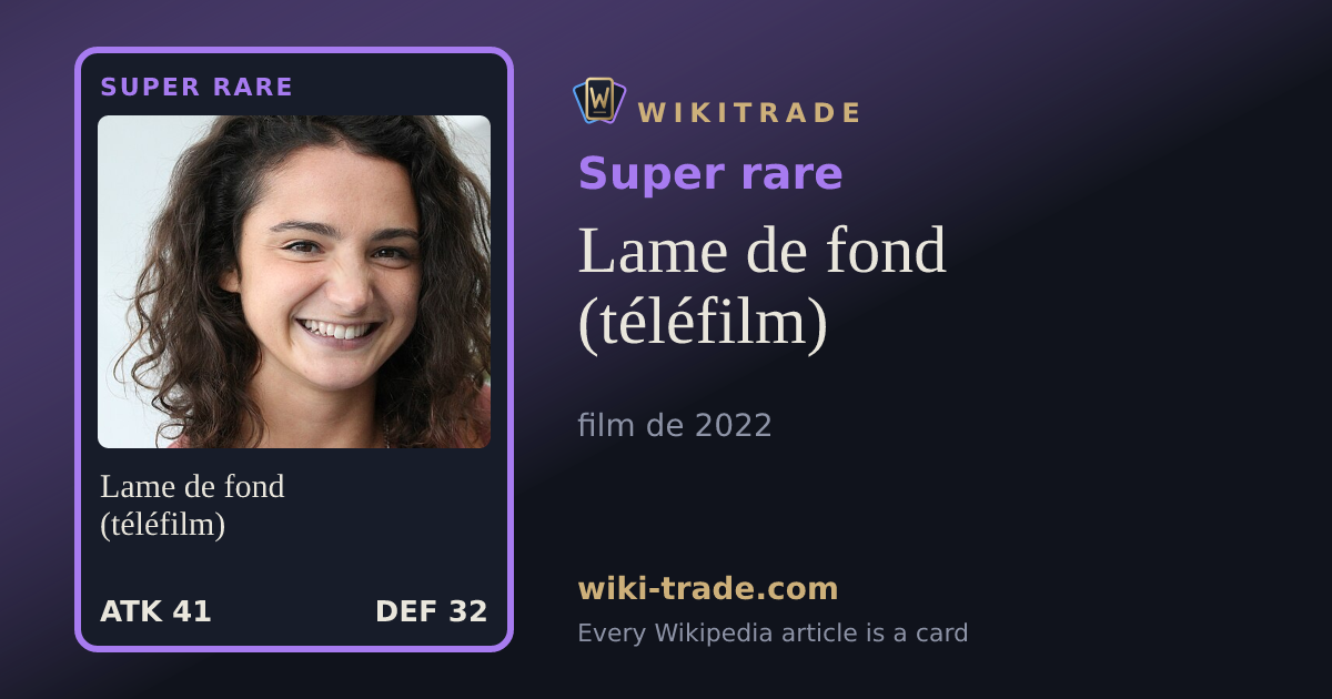 Lame de fond (téléfilm) — Super rare card